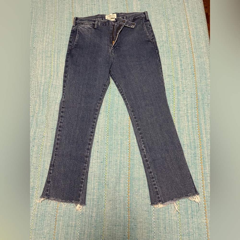 Unisex cropped Remi Relief Blue Jeans